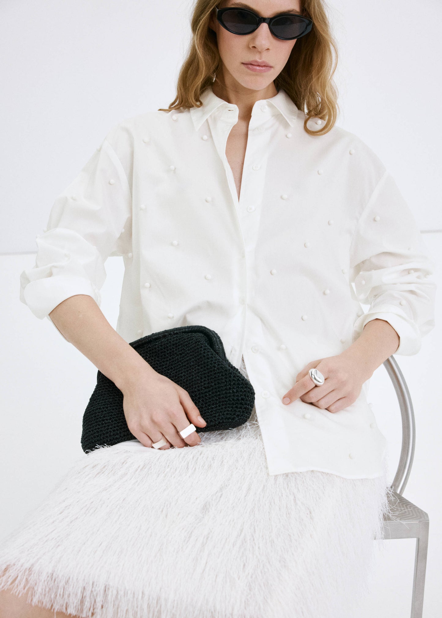 Lyocell pearl blouse