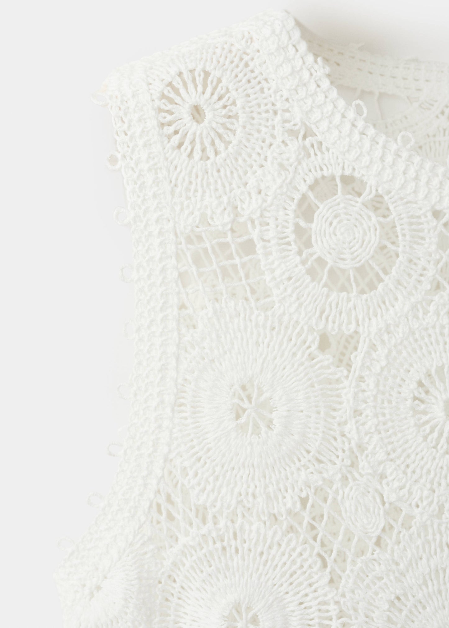 Embroidered top with openwork details