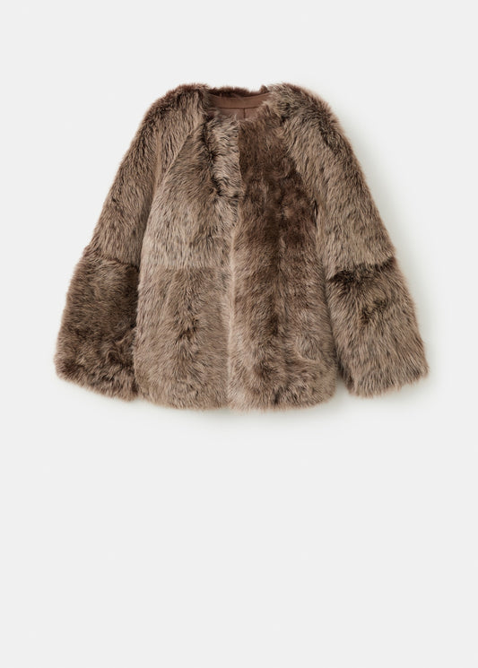 Reversible fur coat