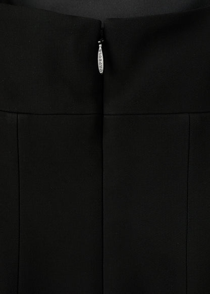 Low-cut dress with fringed hem