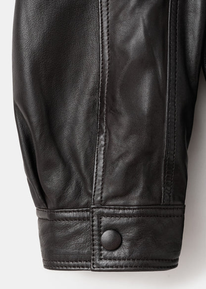 Oversized leather jacket