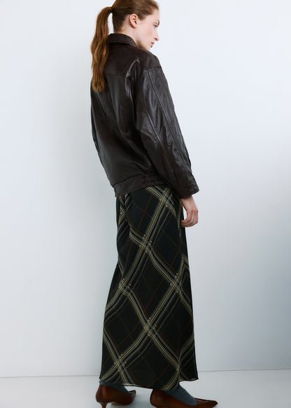 Oversized leather jacket