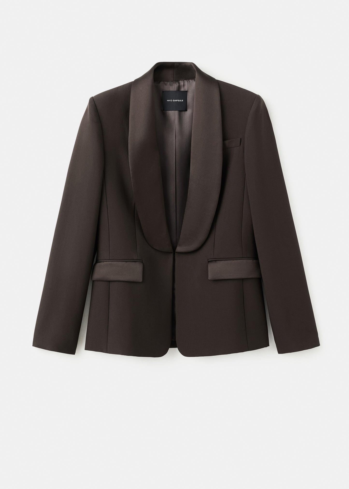 Satin jacket with lapels