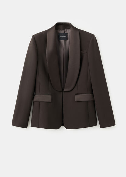 Satin jacket with lapels