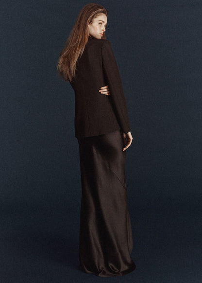 Satin jacket with lapels