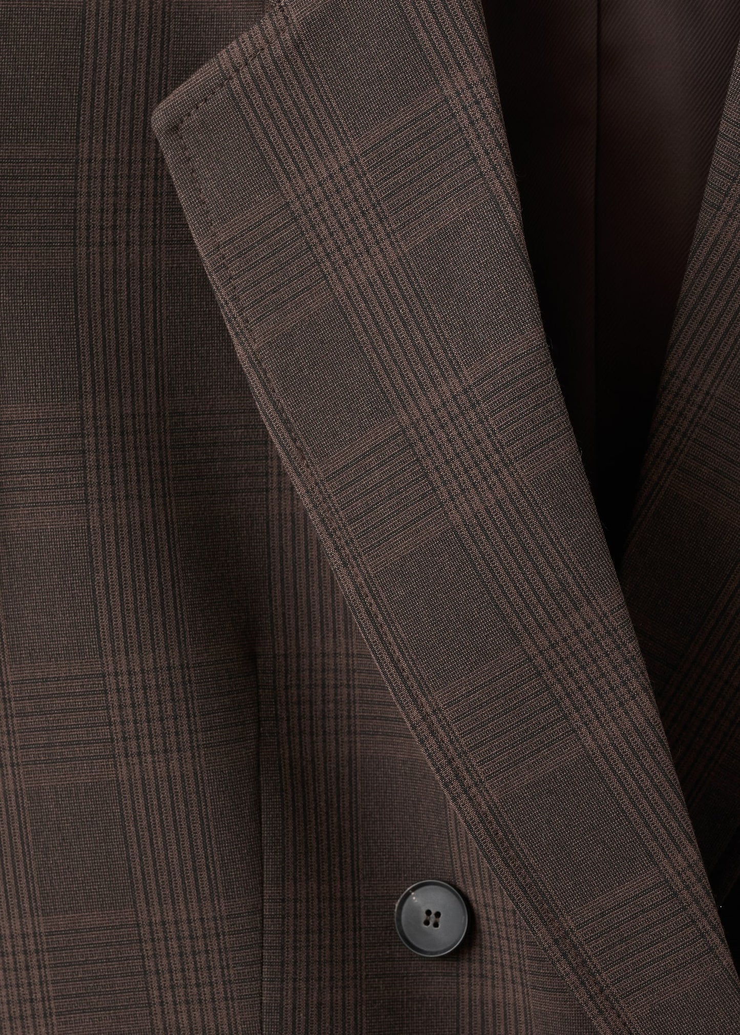 Double-breasted check suit jacket