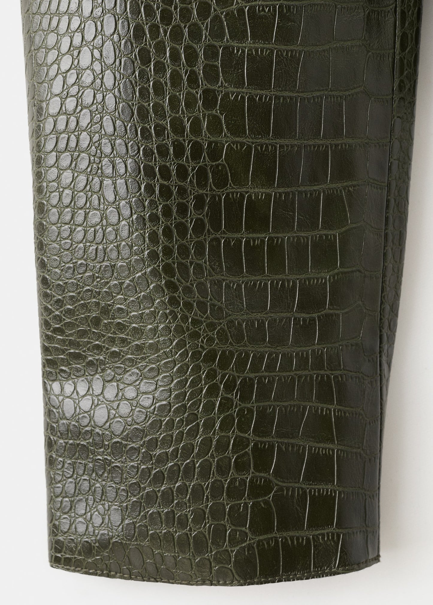 Croc-effect faux leather jacket