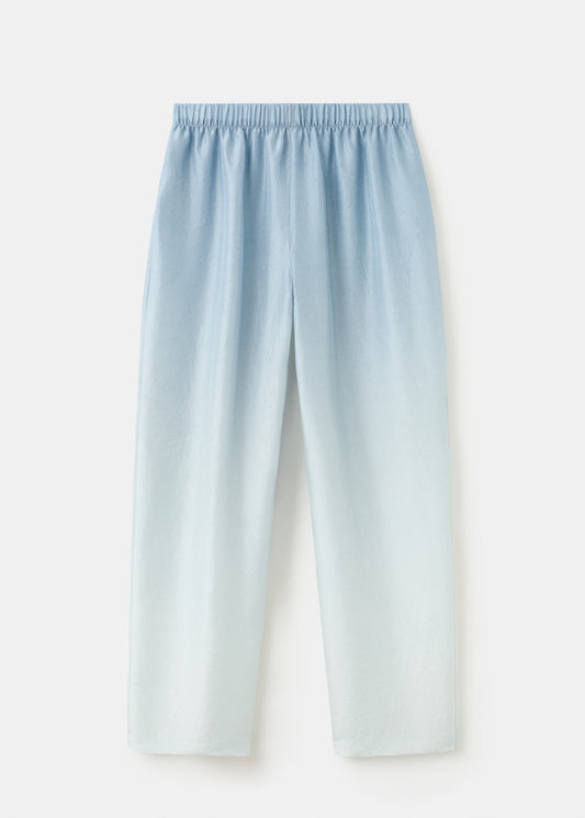 Ombre silk trousers