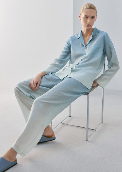 Ombre silk trousers