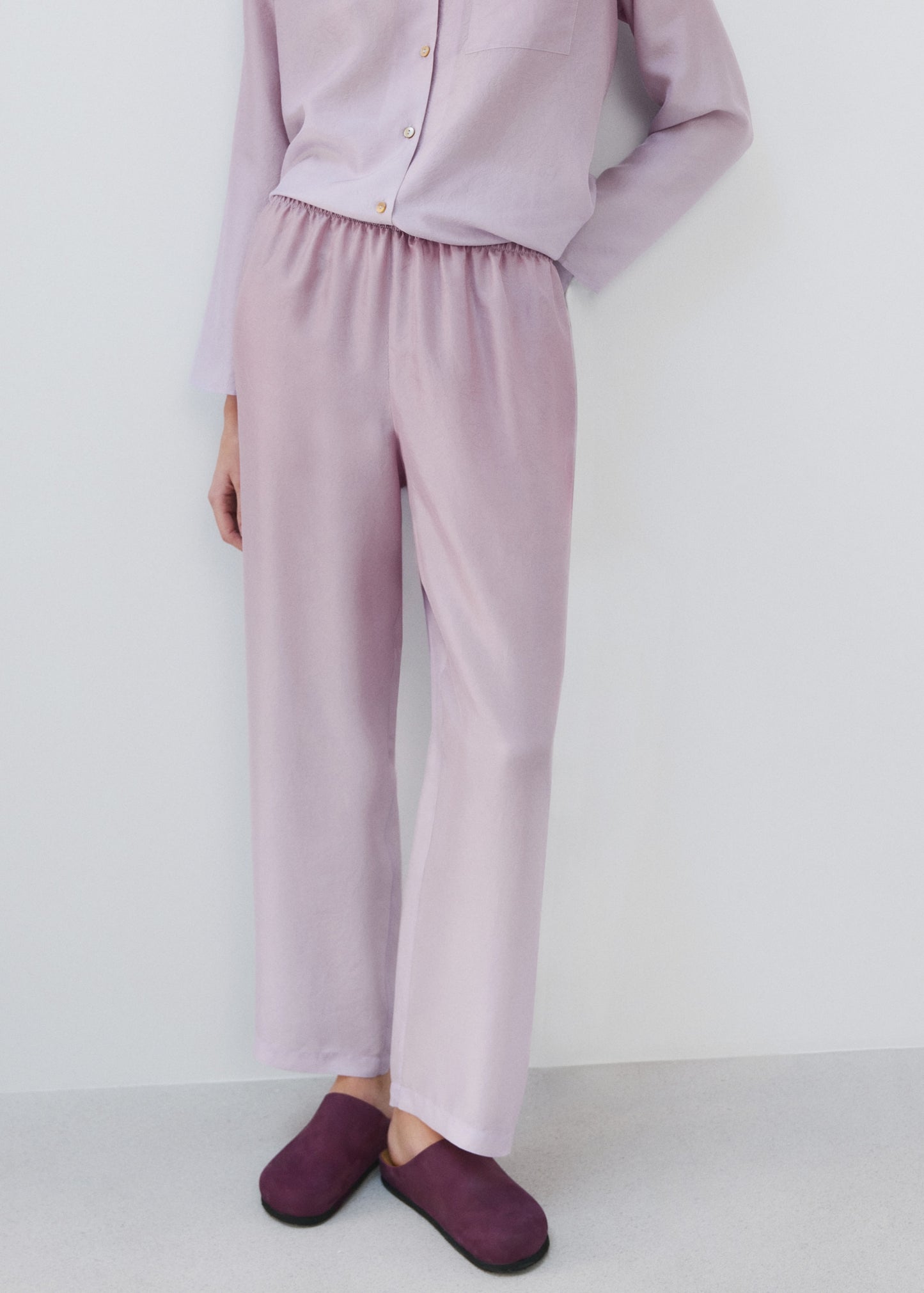 Ombre silk trousers