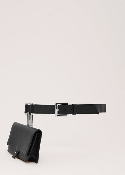100% leather belt with removable coin purse