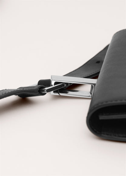 100% leather belt with removable coin purse