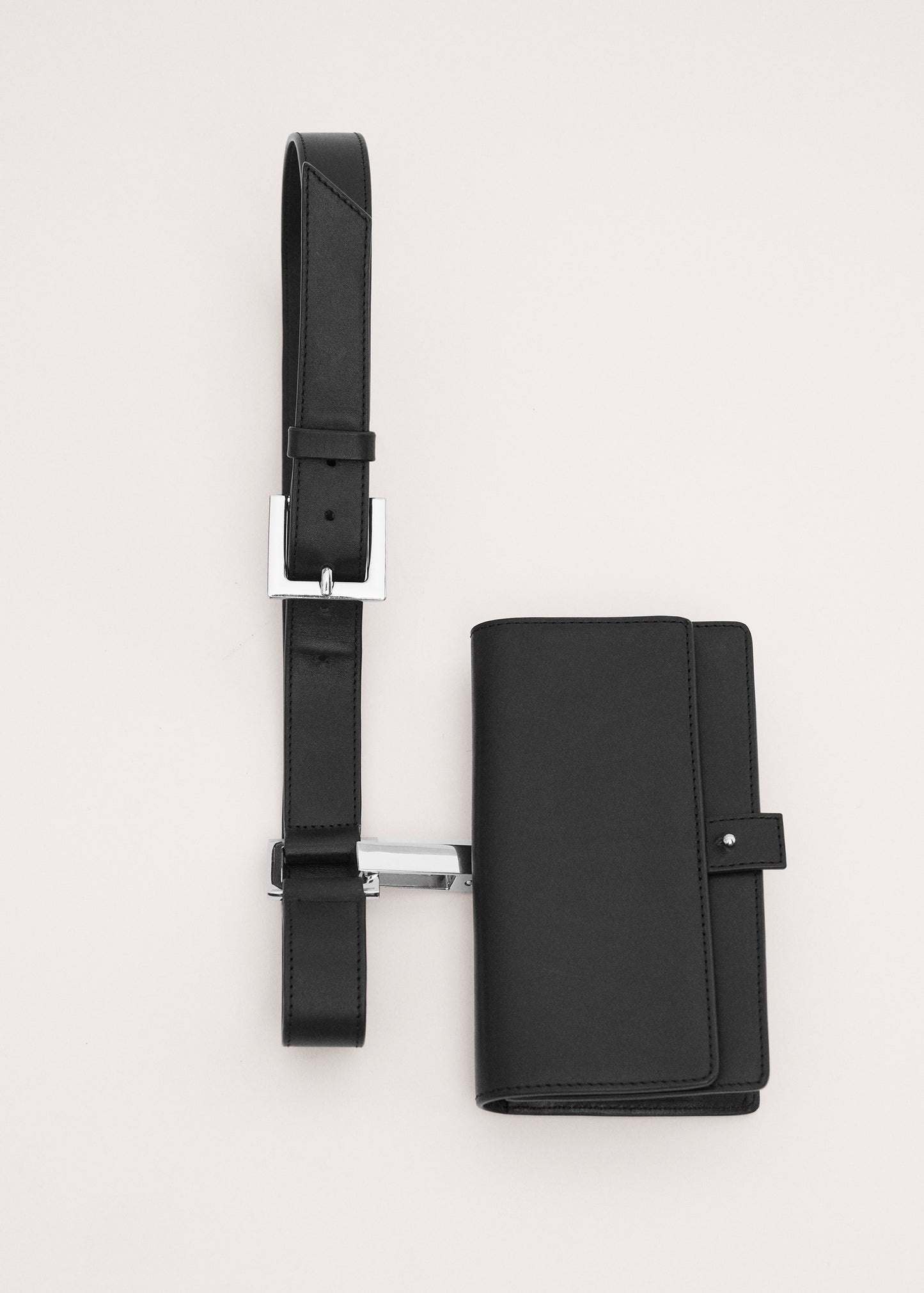 100% leather belt with removable coin purse
