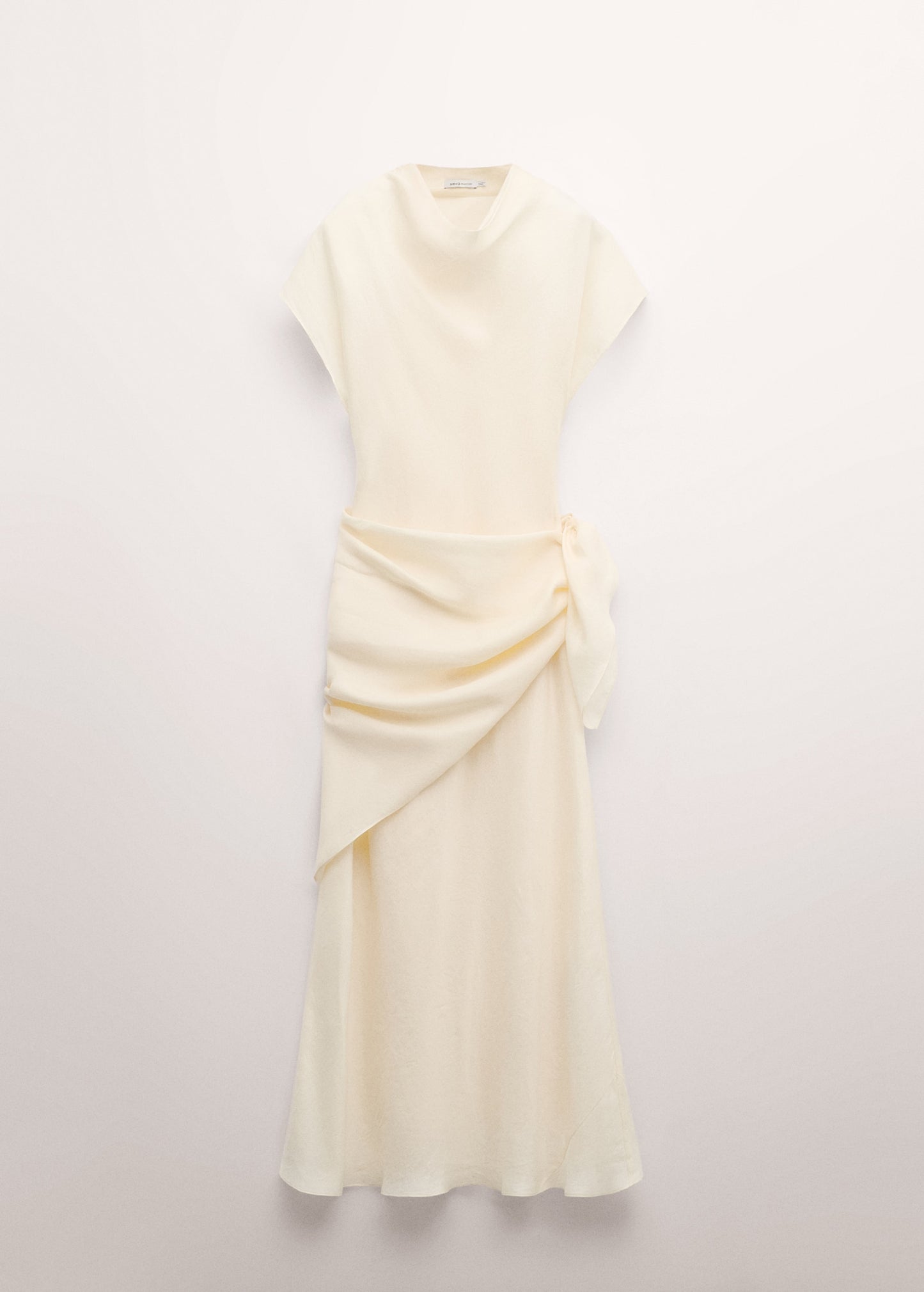 Lyocell combined dress with scarf detail