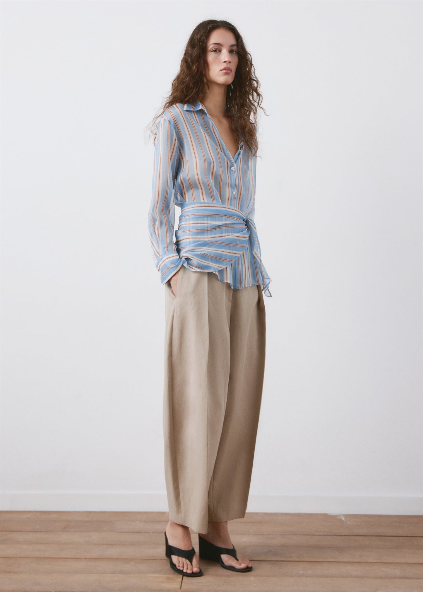 Striped handkerchief shirt