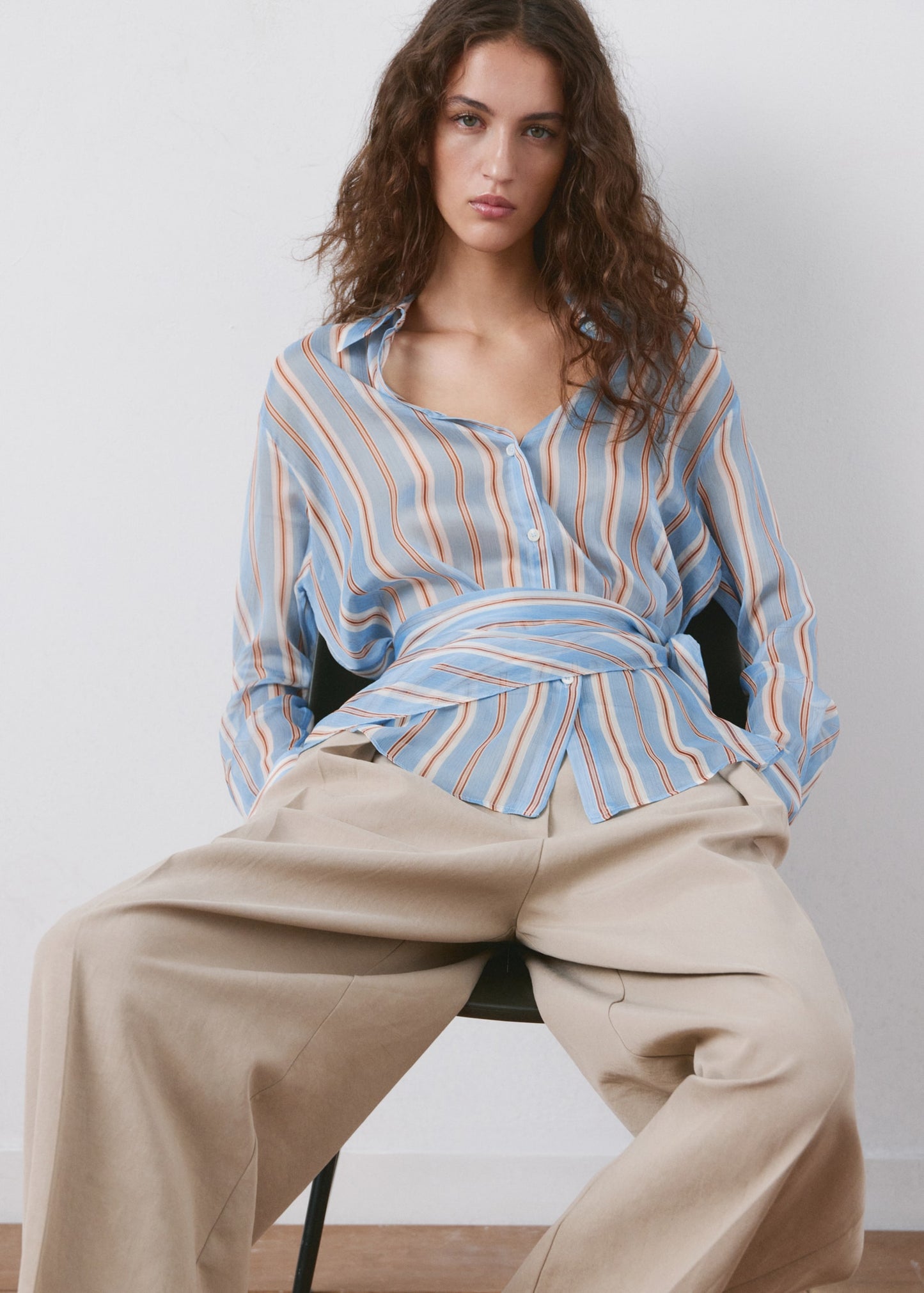 Striped handkerchief shirt