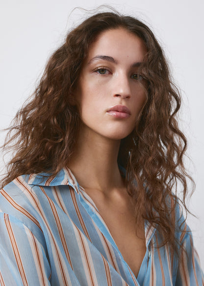 Striped handkerchief shirt