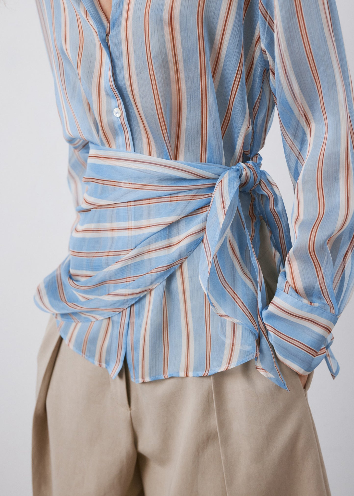 Striped handkerchief shirt