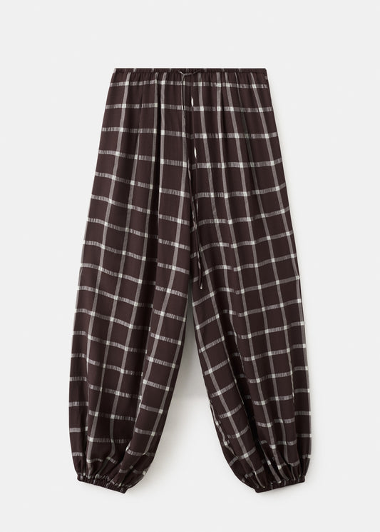 Mid-rise balloon trousers