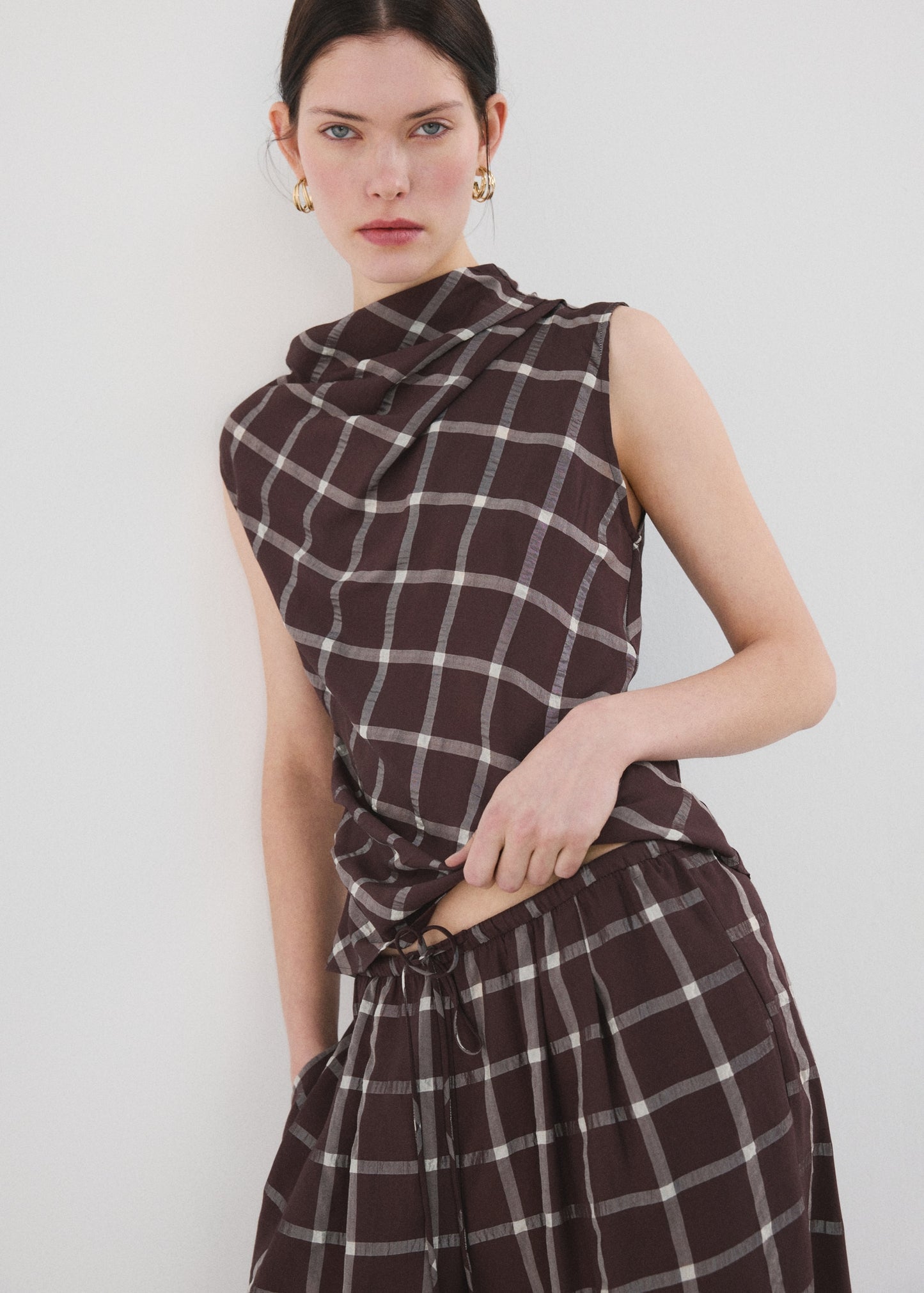 Mid-rise balloon trousers