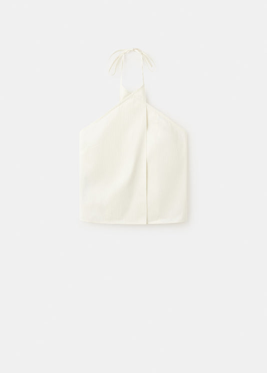 Striped halter neck top