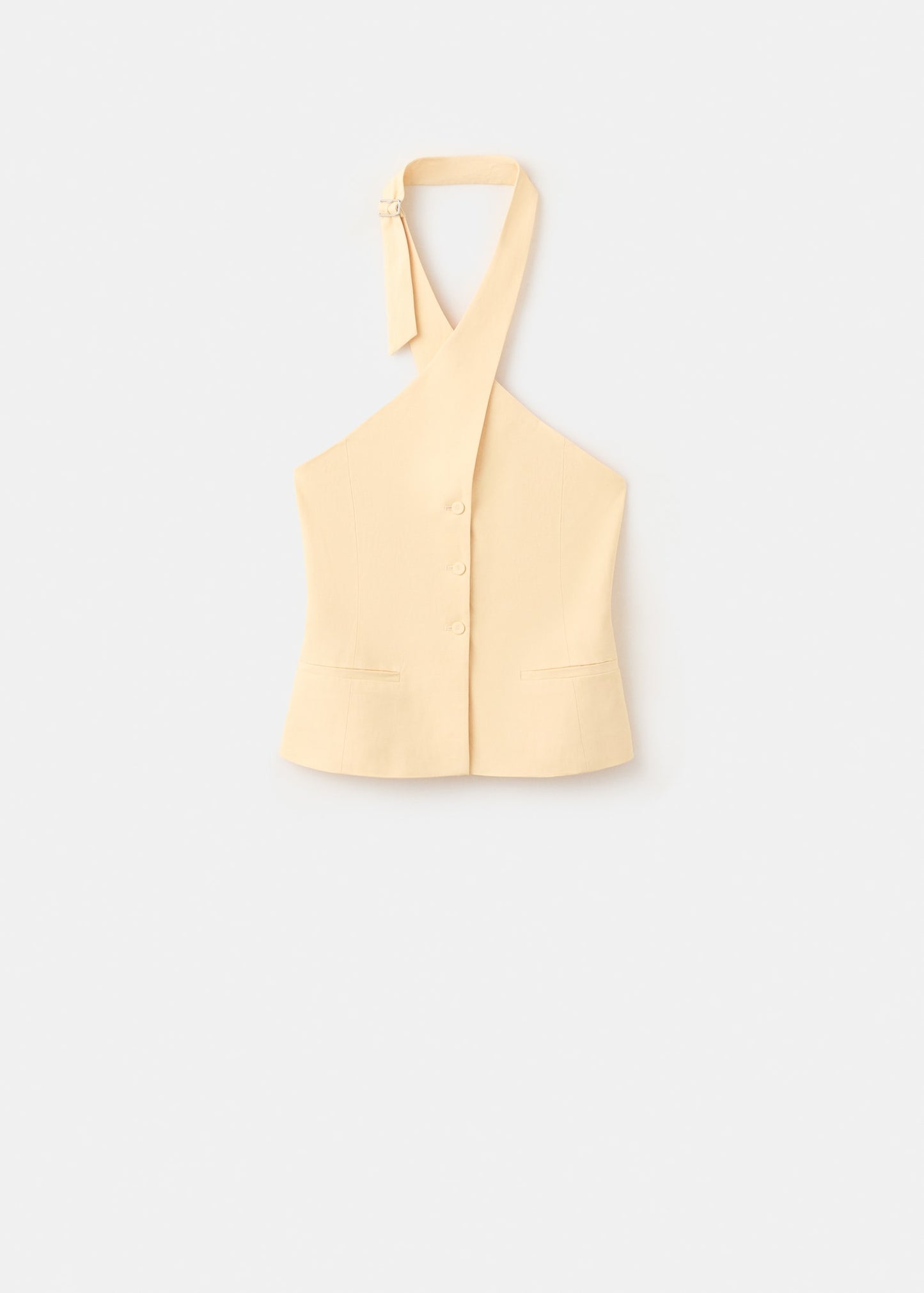 Linen buttoned top