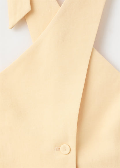 Linen buttoned top