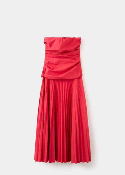 Combined strapless dress