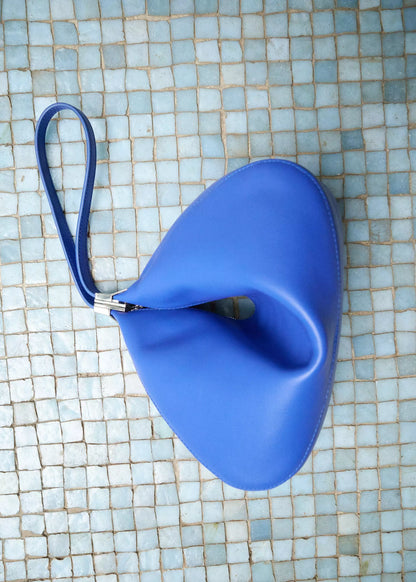 Leather drawstring bag