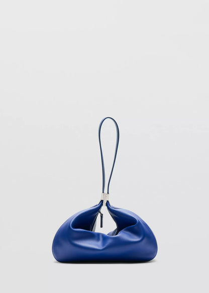 Leather drawstring bag