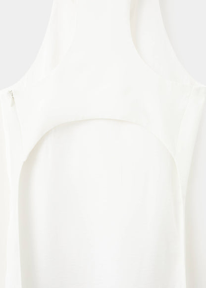 Long blouse with open back