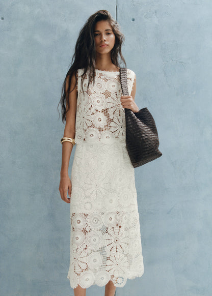 Crochet midi skirt