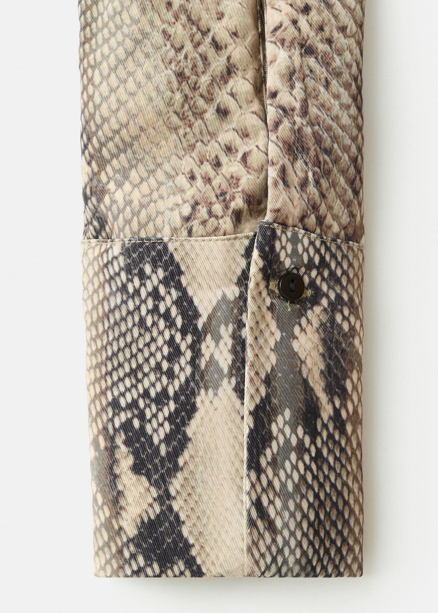 Animal-print blouse with scarf