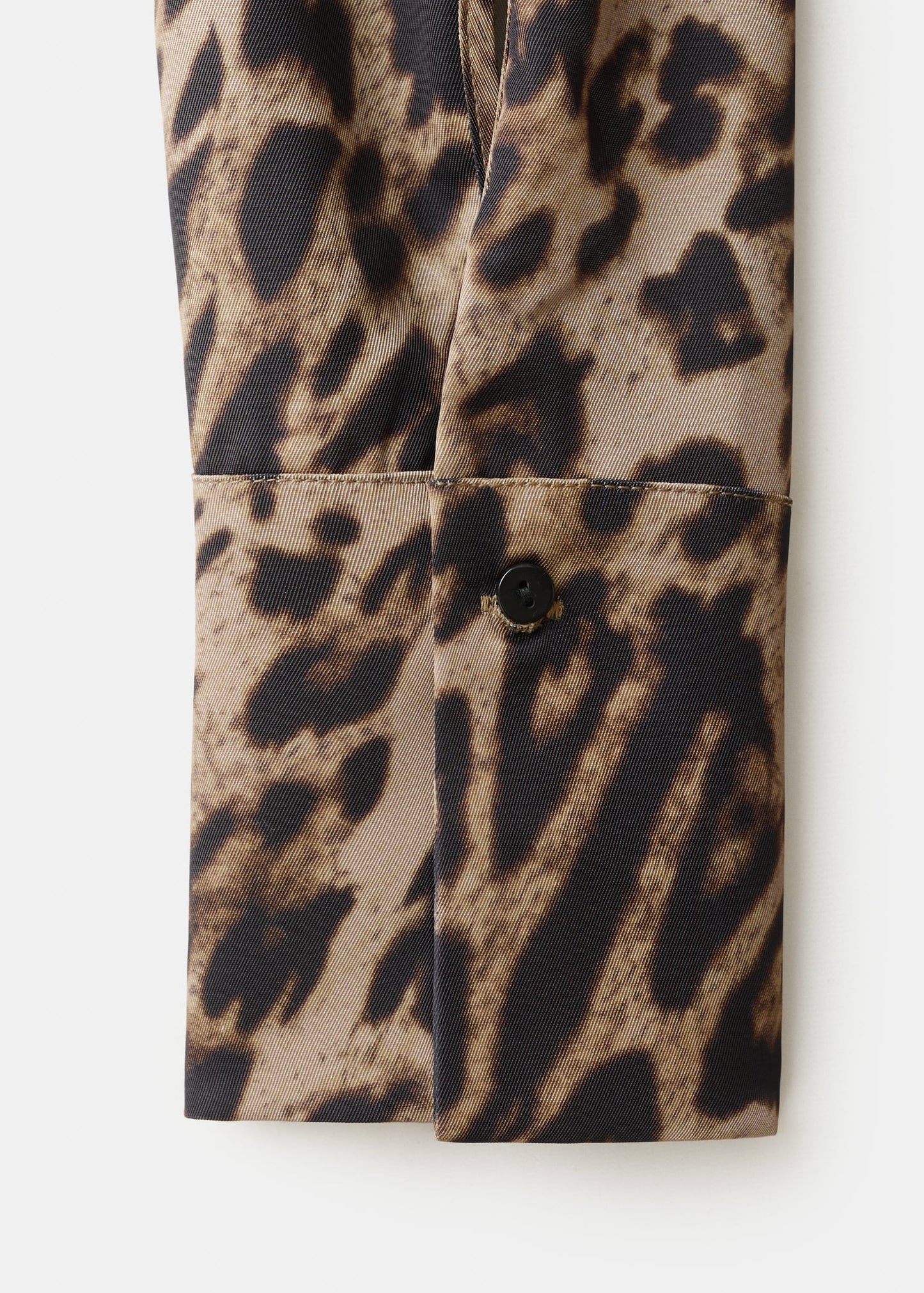 Animal-print blouse with scarf