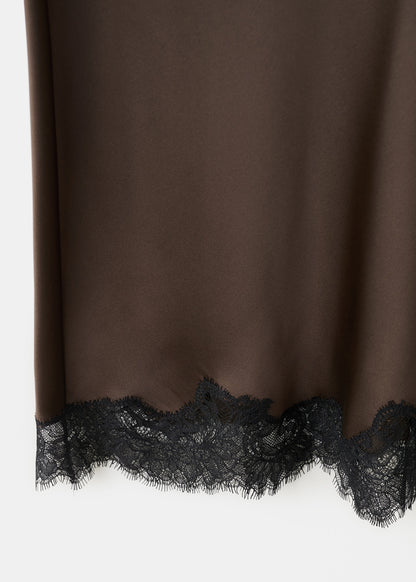 Satin lace skirt