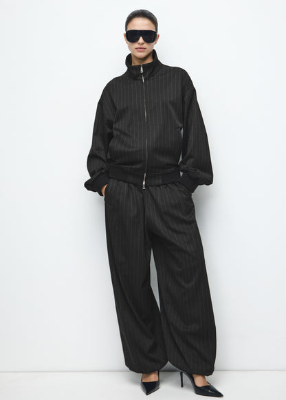 Pinstripe balloon trousers