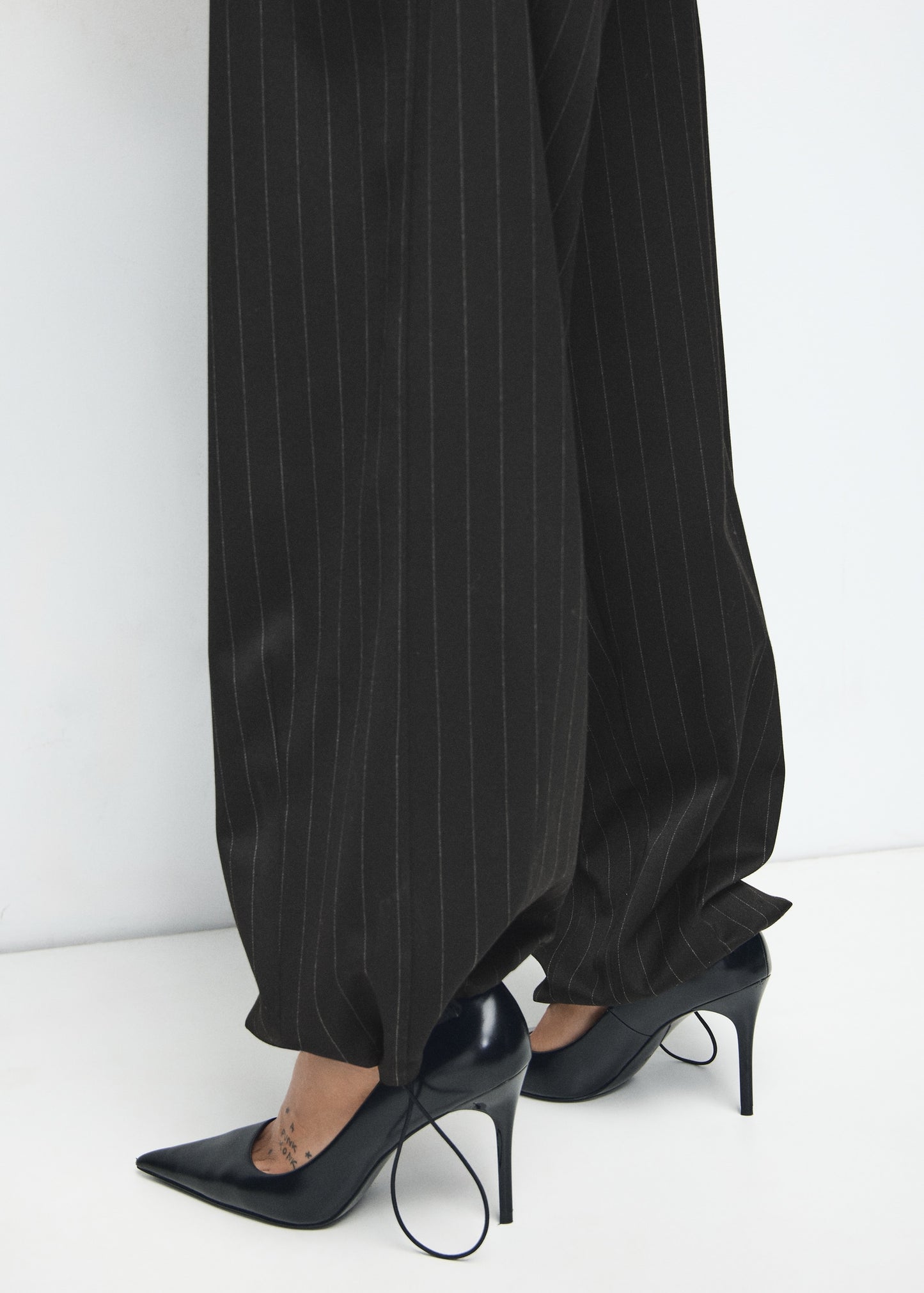 Pinstripe balloon trousers