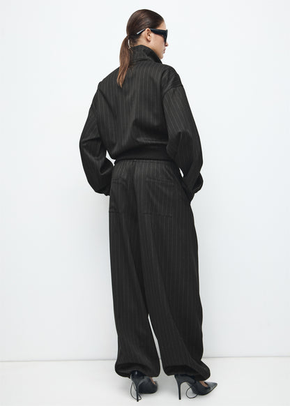Pinstripe balloon trousers