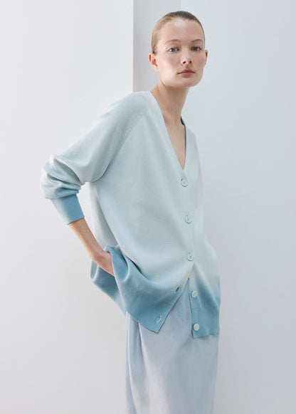 100% cotton gradient cardigan