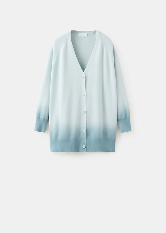 100% cotton gradient cardigan