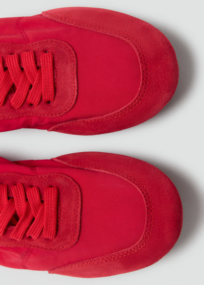Lace-up leather sneakers