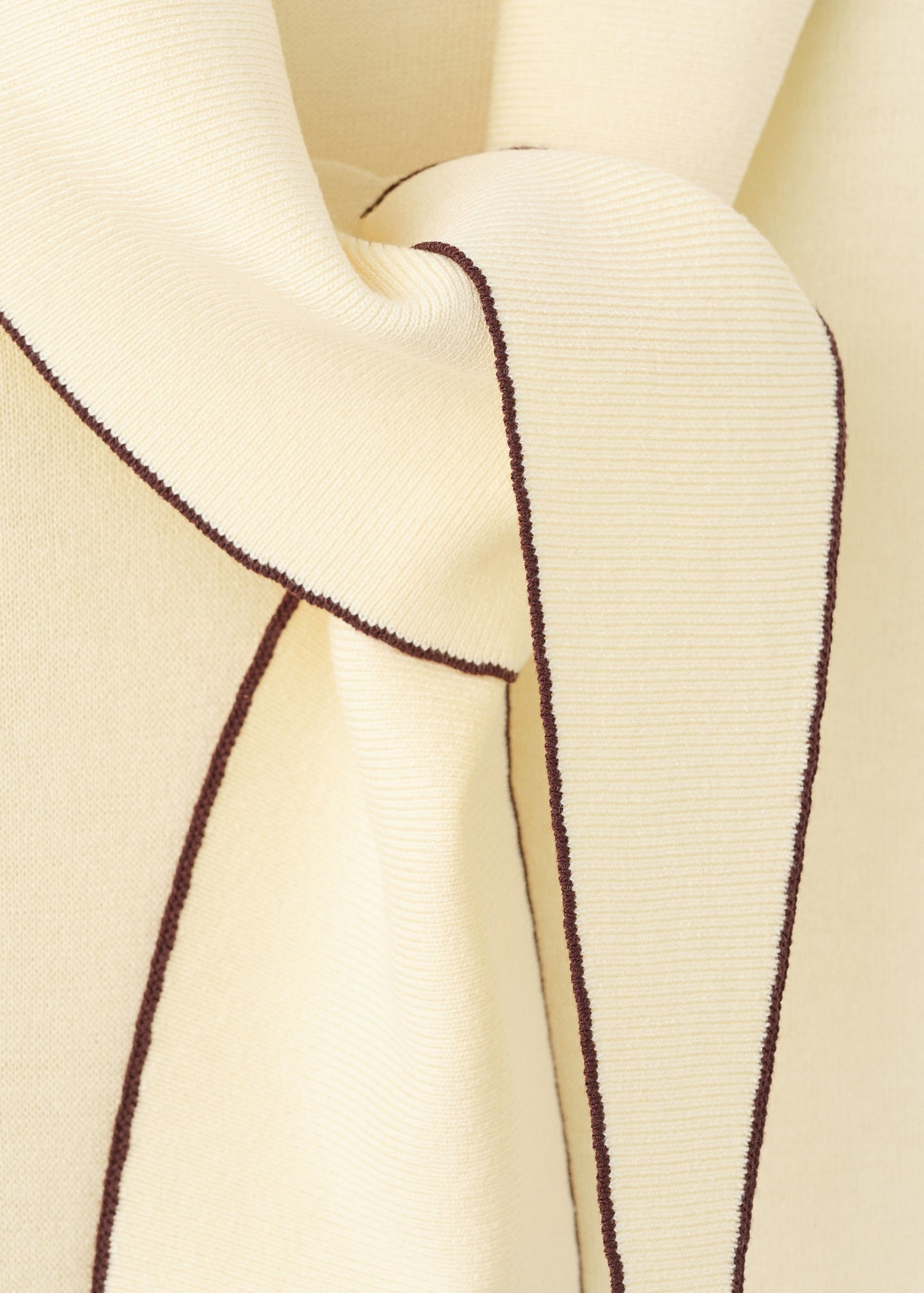 Knit top with scarf detail