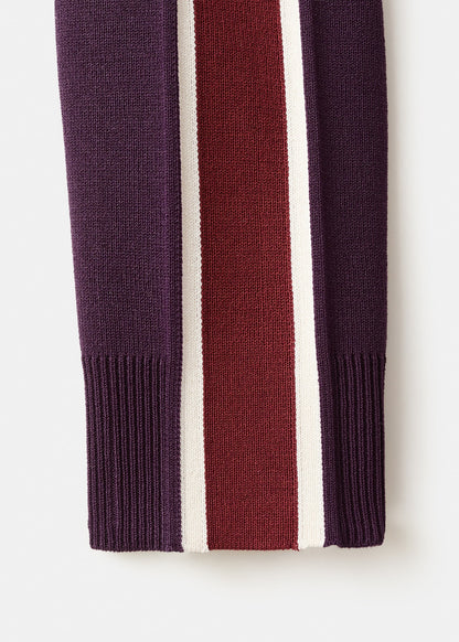 Contrast stripe zip cardigan