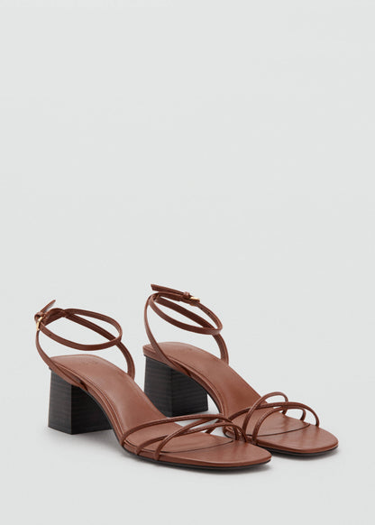 Heeled sandals with straps