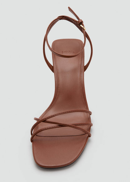 Heeled sandals with straps