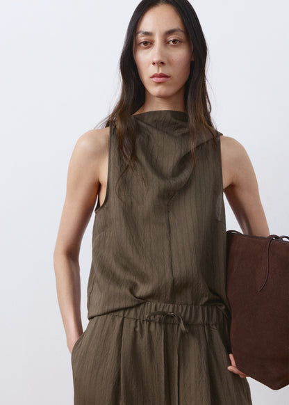 Straight striped trousers