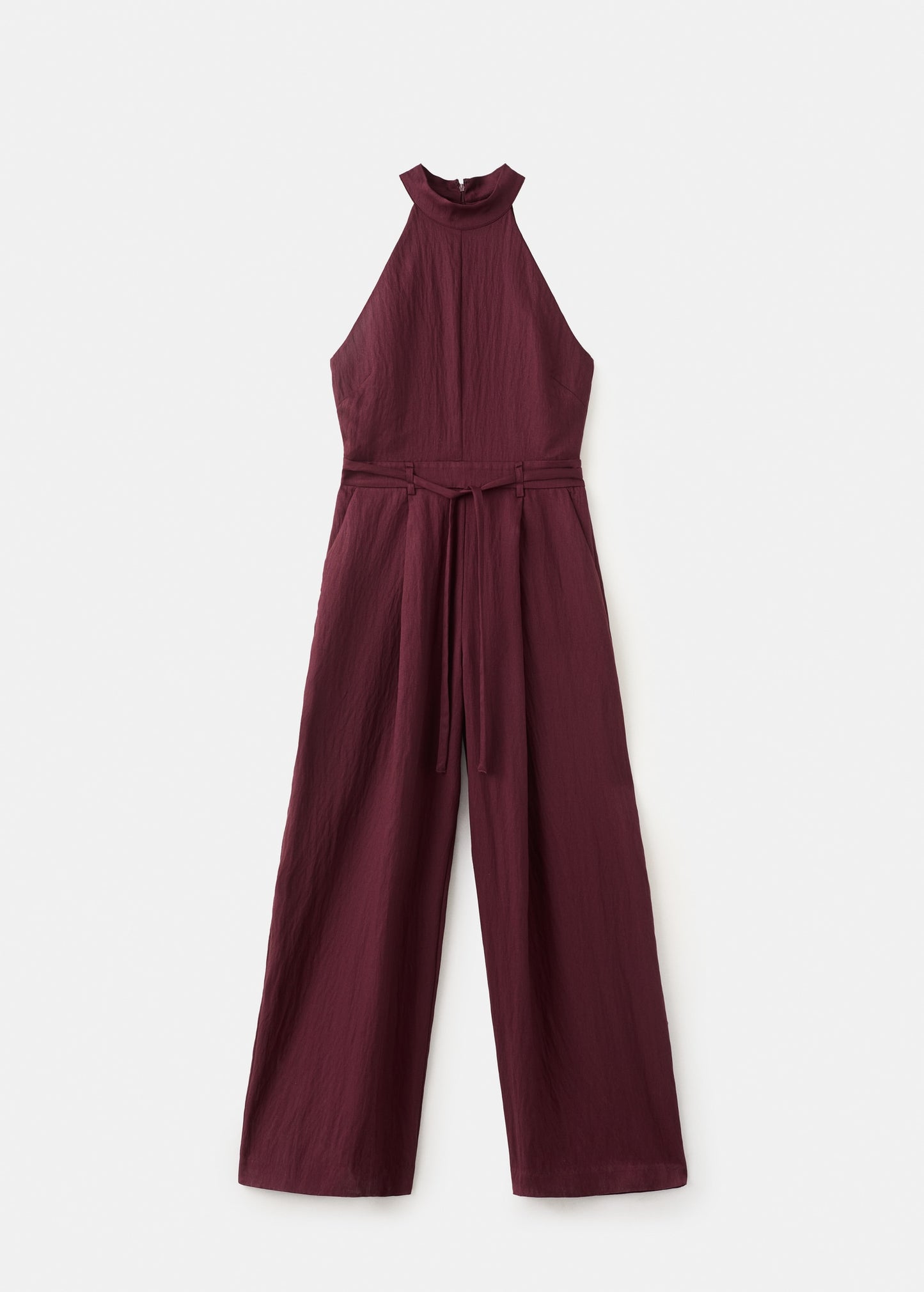 Lyocell halter neck jumpsuit
