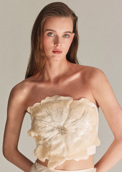 Maxi flower bandeau top