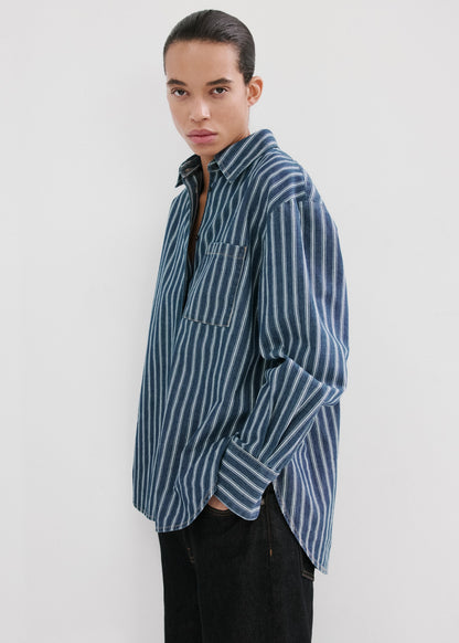 Striped denim shirt
