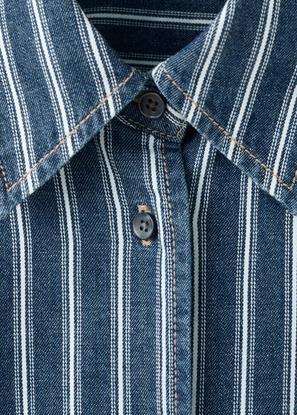 Striped denim shirt
